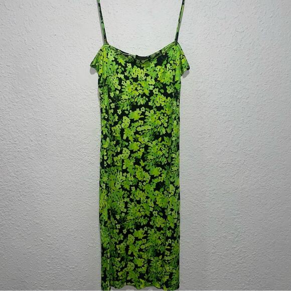 Stine Goya Lydia Slip Dress in Pointilism Green Floral Size Small NWT - Picture 9 of 12